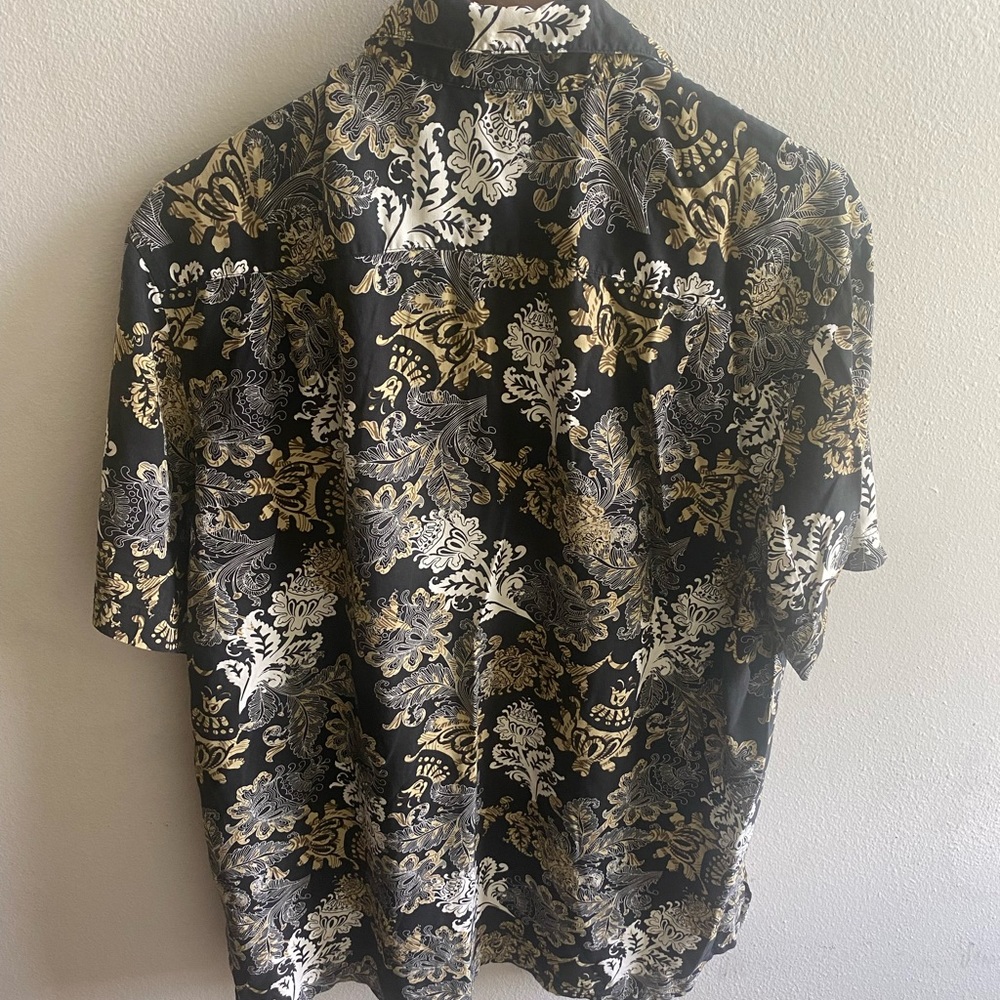 Multi-colored casual short sleeved button down.